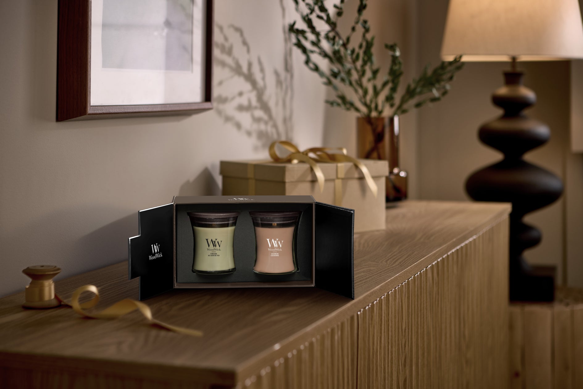 2 Medium Candles Cadeauset