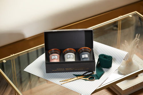 Deluxe Cadeauset – 3x Mini Geurkaarsen - Bloemig