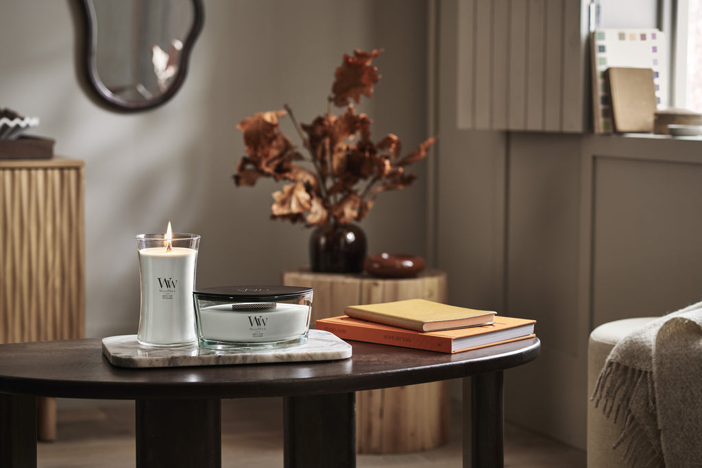 Bougie parfumée moyenne Teck Blanc