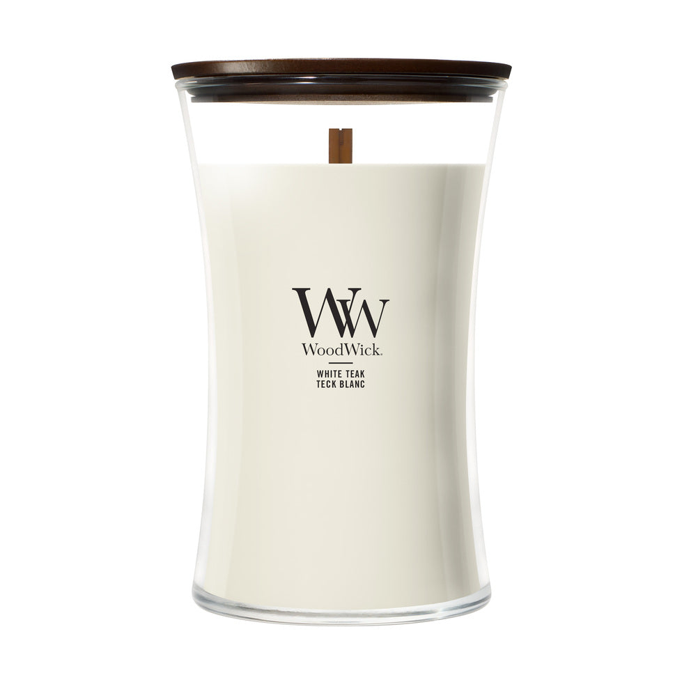 White Teak Large Scented Candle